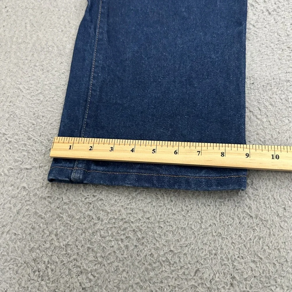 Wrangler Jeans Mens 44x32 Blue Denim 13MWZ Cowboy Cut Straight Leg Western Rodeo